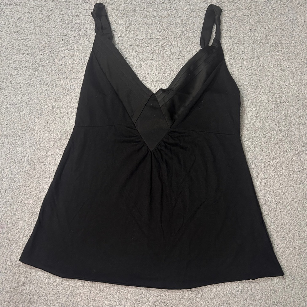 Old Navy Cami Top Empire Waist XS Black Y2K Minimalist Chic 435398